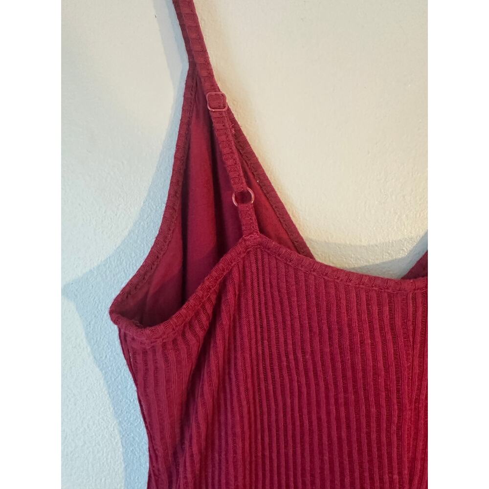 Express Button Front Tank Ribbed Midi Dress XS - Picture 5 of 8